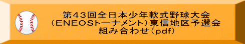 第４３回全日本少年軟式野球大会 （ＥＮＥＯＳトーナメント）東信地区予選会 組み合わせ（ｐｄｆ）